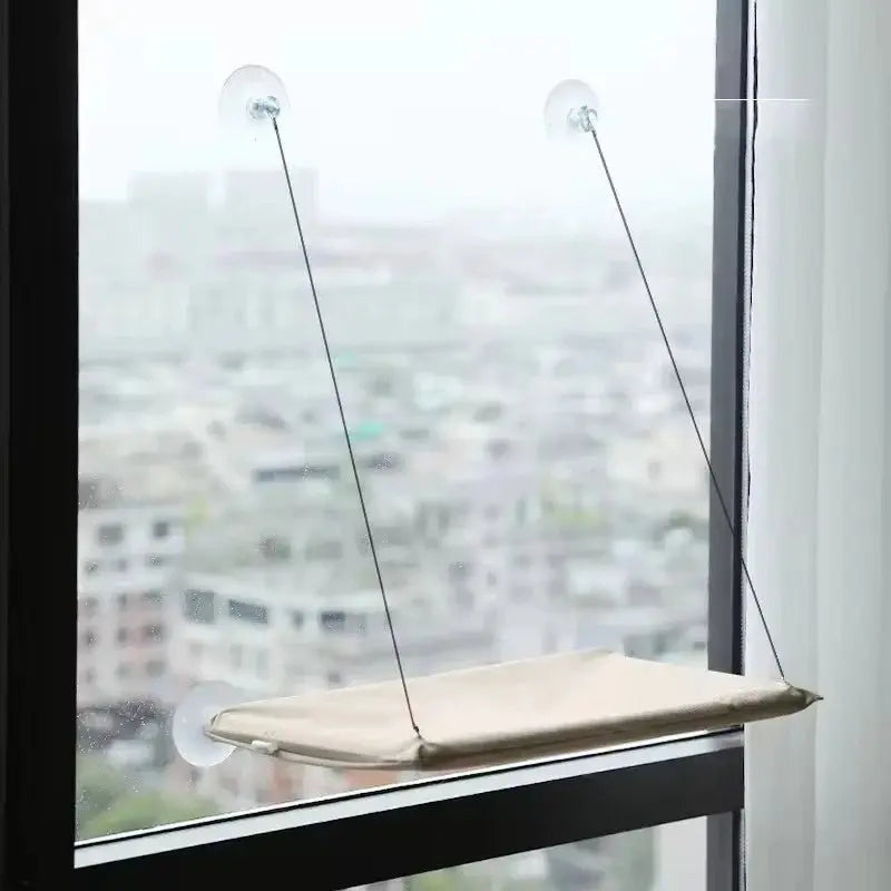 Foldable Cat Window Hammock Suction Cup Glass Balcony Hanging Bed Washable Sturdy Pet Lounge Sunbathing Nest Rest Seat For Cat - Velvet Haven
