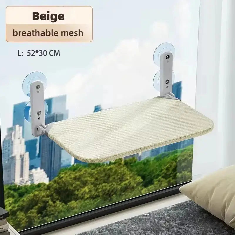 Foldable Cat Window Hammock Suction Cup Glass Balcony Hanging Bed Washable Sturdy Pet Lounge Sunbathing Nest Rest Seat For Cat - Velvet Haven
