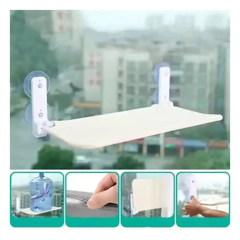 Foldable Cat Window Hammock Suction Cup Glass Balcony Hanging Bed Washable Sturdy Pet Lounge Sunbathing Nest Rest Seat For Cat - Velvet Haven
