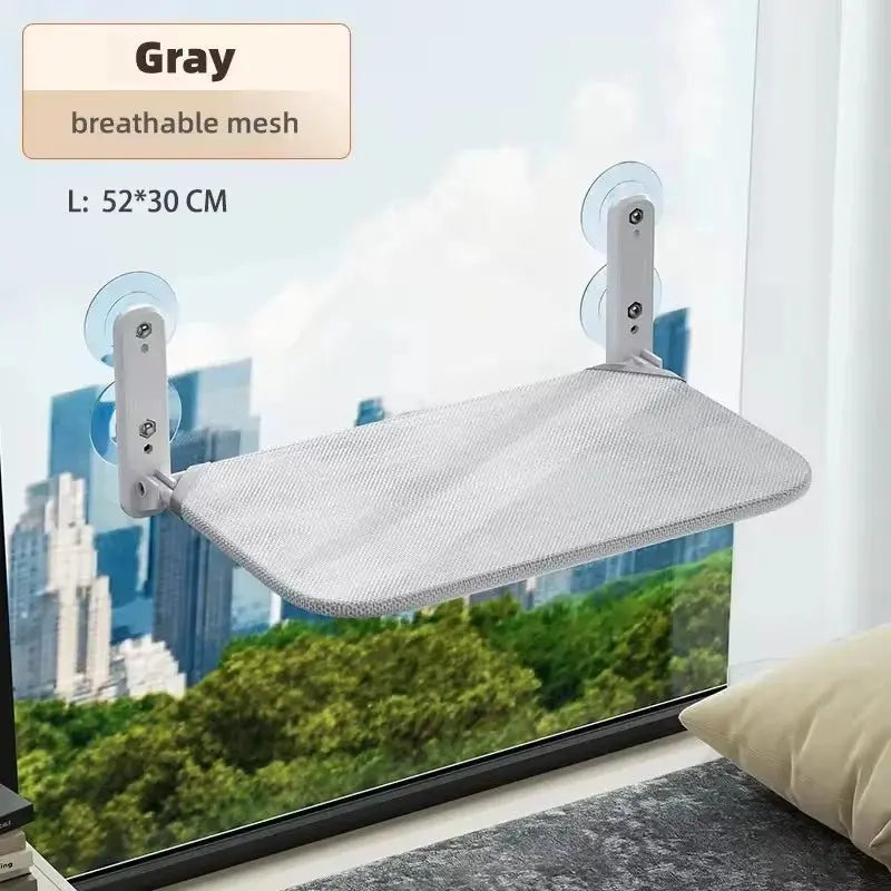 Foldable Cat Window Hammock Suction Cup Glass Balcony Hanging Bed Washable Sturdy Pet Lounge Sunbathing Nest Rest Seat For Cat - Velvet Haven