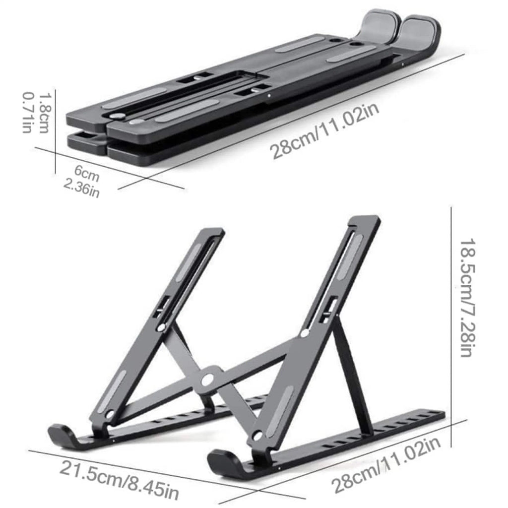 Foldable Laptop Stand Adjustable Portable Foldable Bracket Support Base ABS Plastic Holder For Macbook Laptop PC Accessories - Velvet Haven