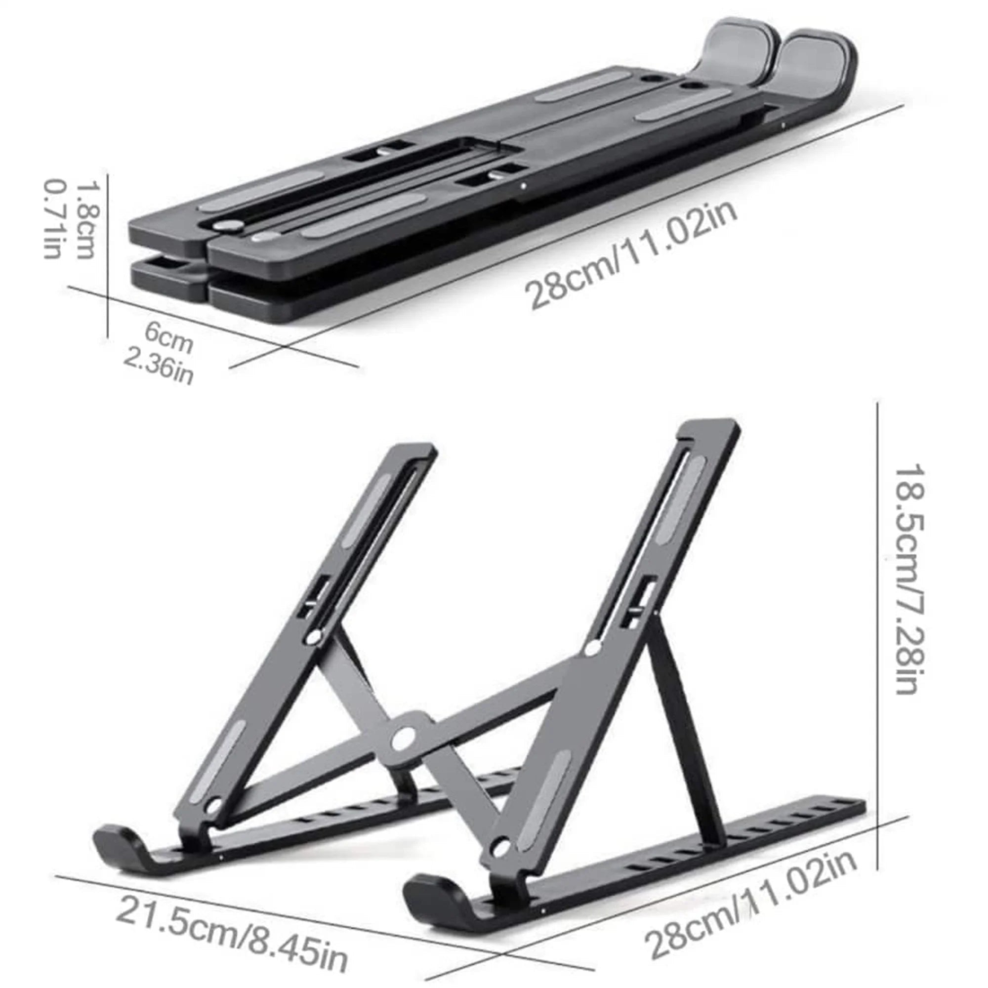 Foldable Laptop Stand Adjustable Portable Foldable Bracket Support Base ABS Plastic Holder For Macbook Laptop PC Accessories - Velvet Haven