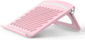 Foldable Laptop Stand for Desk, Adjustable Multi-Angle Computer Holder, Ventilated Riser for Notebooks up to 17 Inches, Pink - Velvet Haven