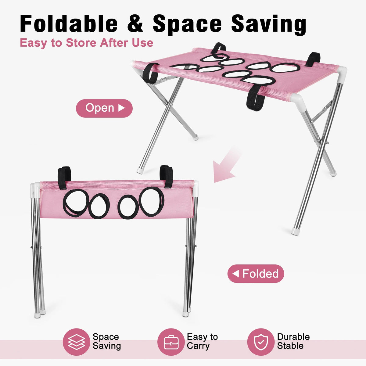 Foldable Pet Grooming Hammock Stand for Dog & Cat Nail Clipping - Velvet Haven