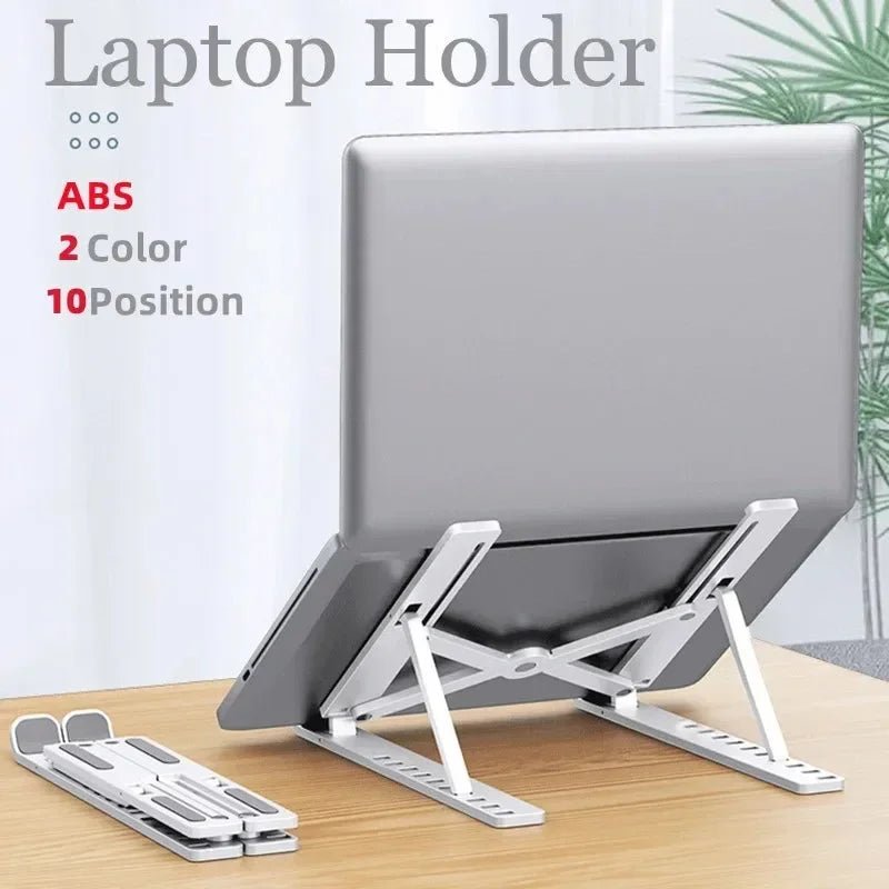 Foldable Portable Laptop Stand Adjustable Computer Monitor Holder for MacBook iPad Air Tablet Notebook Base Desk Mount - Velvet Haven