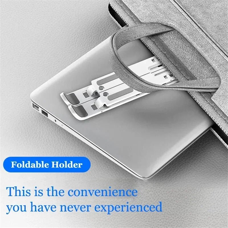 Foldable Portable Laptop Stand Adjustable Computer Monitor Holder for MacBook iPad Air Tablet Notebook Base Desk Mount - Velvet Haven