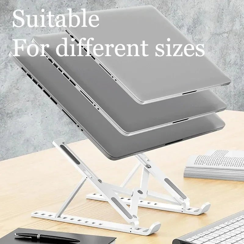 Foldable Portable Laptop Stand Adjustable Computer Monitor Holder for MacBook iPad Air Tablet Notebook Base Desk Mount - Velvet Haven