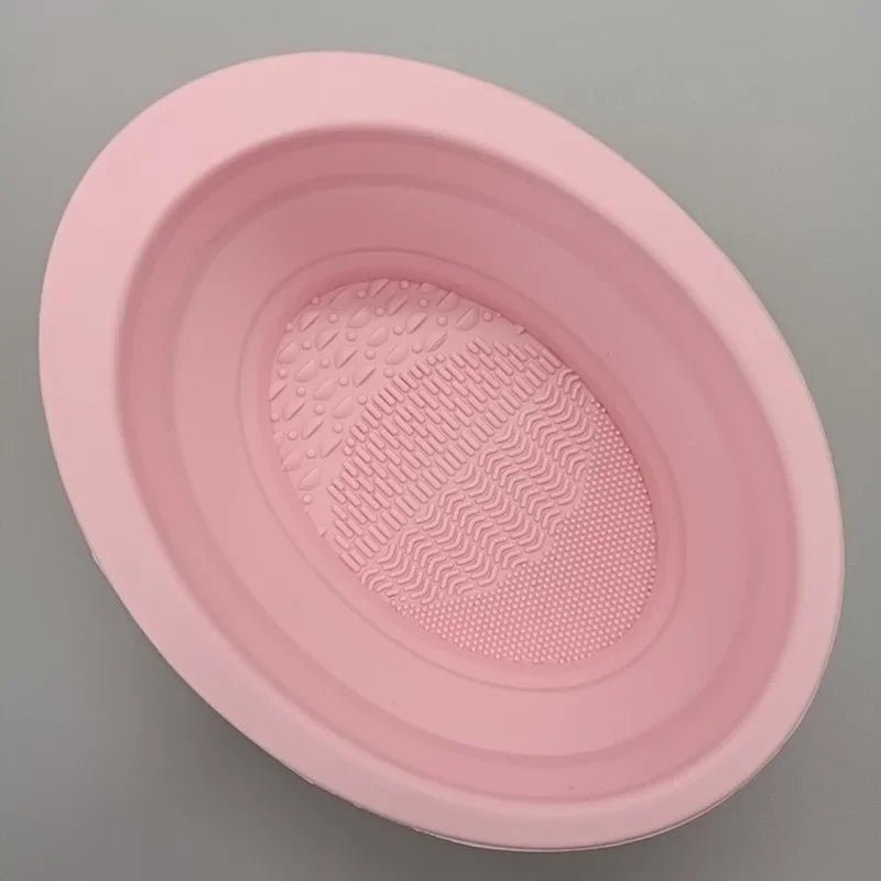 Foldable Silicone Makeup Brush Cleaner Bowl - 13 x 9 cm - Velvet Haven