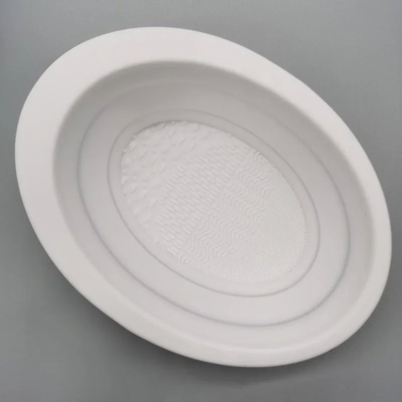 Foldable Silicone Makeup Brush Cleaner Bowl - 13 x 9 cm - Velvet Haven