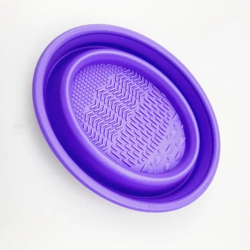 Foldable Silicone Makeup Brush Cleaning Bowl - 1 Pc - Velvet Haven