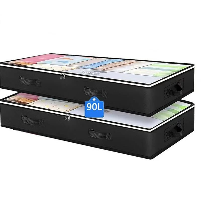 Foldable Under Bed Storage Containers with Clear Window Underbed Toy Organizers and Clothing Storage Bags Closet Storage Bins - Velvet Haven