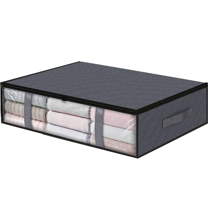 Foldable Under Bed Storage Containers with Clear Window Underbed Toy Organizers and Clothing Storage Bags Closet Storage Bins - Velvet Haven