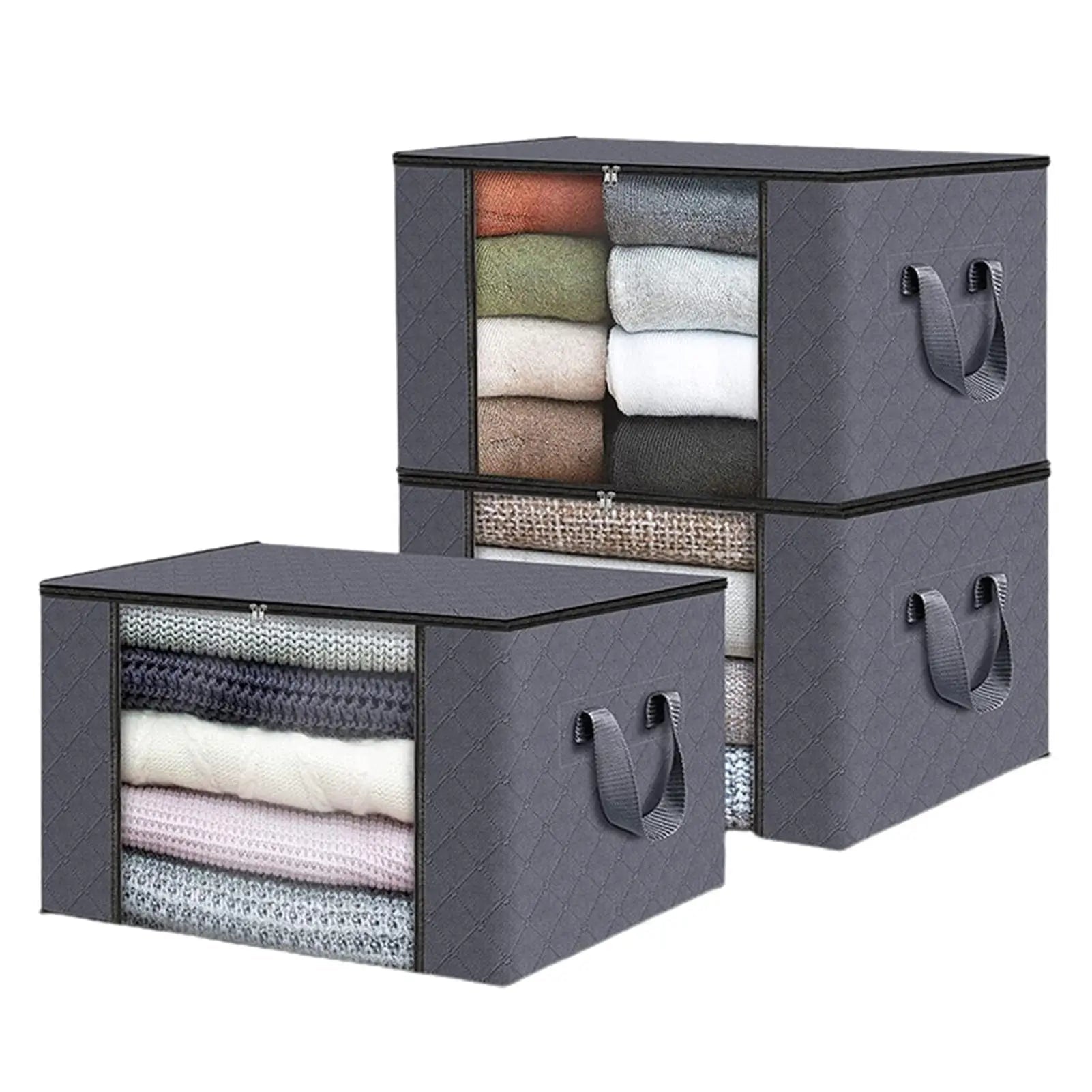 Foldable Under Bed Storage Containers with Clear Window Underbed Toy Organizers and Clothing Storage Bags Closet Storage Bins - Velvet Haven
