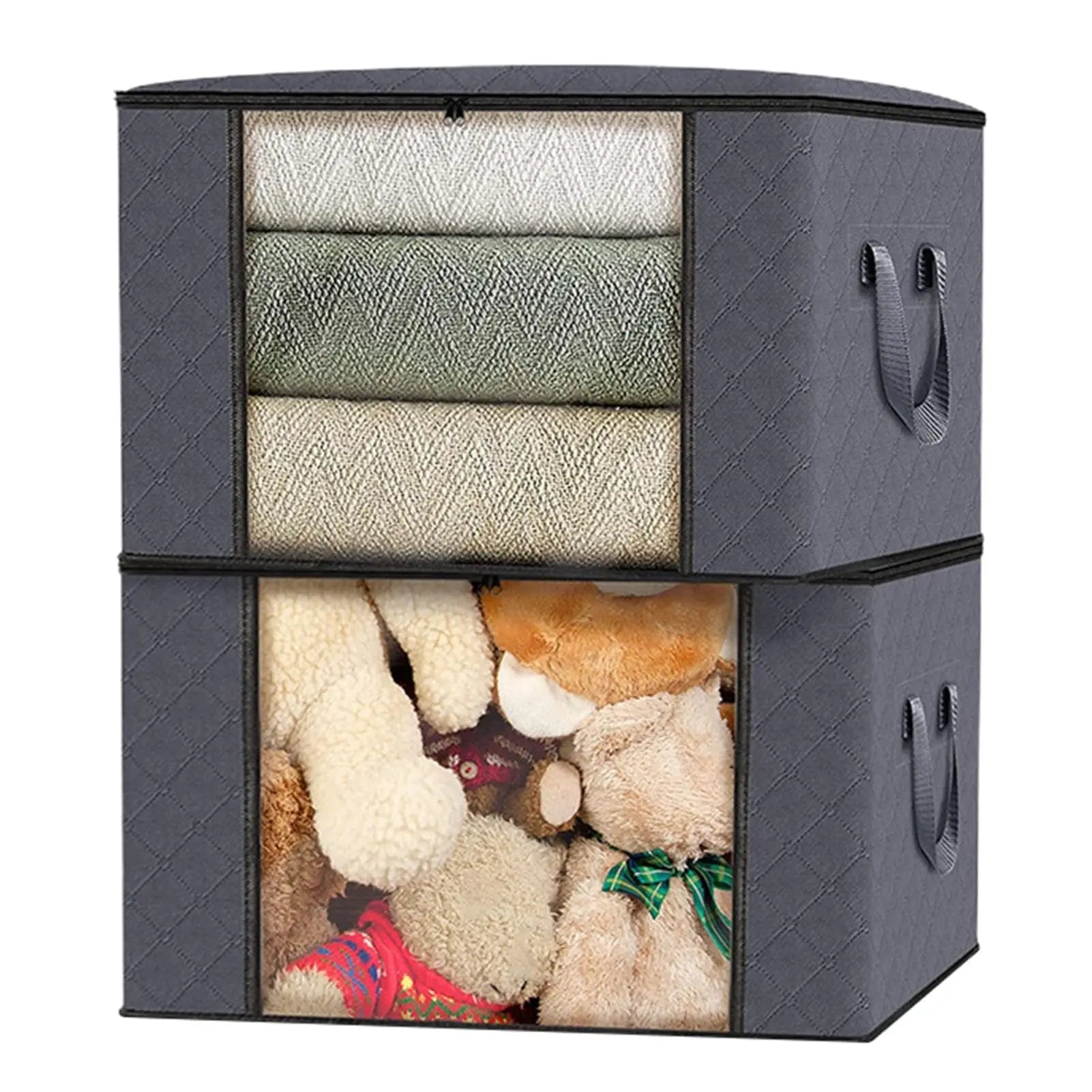 Foldable Under Bed Storage Containers with Clear Window Underbed Toy Organizers and Clothing Storage Bags Closet Storage Bins - Velvet Haven