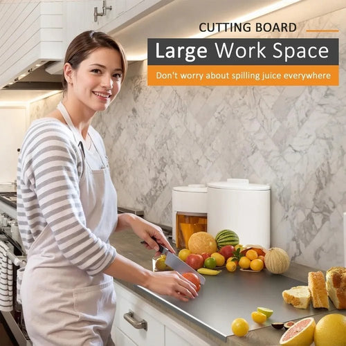304 Stainless Steel Cutting Board with Non-Slip Edge - Velvet Haven
