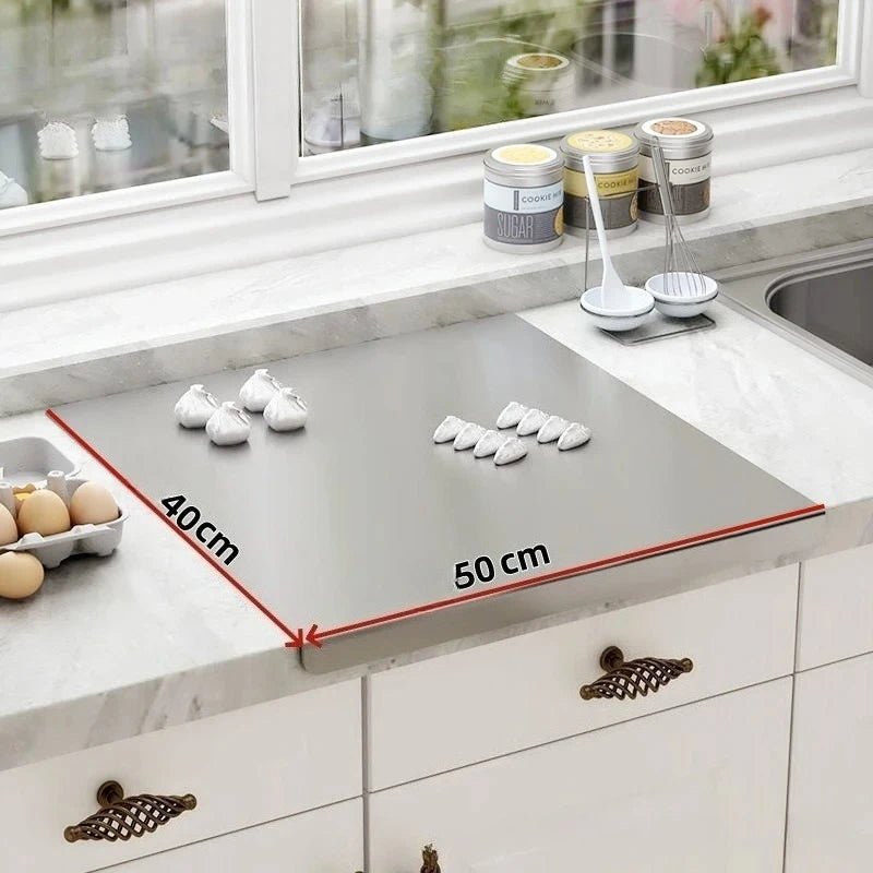 304 Stainless Steel Cutting Board with Non-Slip Edge - Velvet Haven