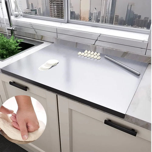 304 Stainless Steel Cutting Board with Non-Slip Edge - Velvet Haven