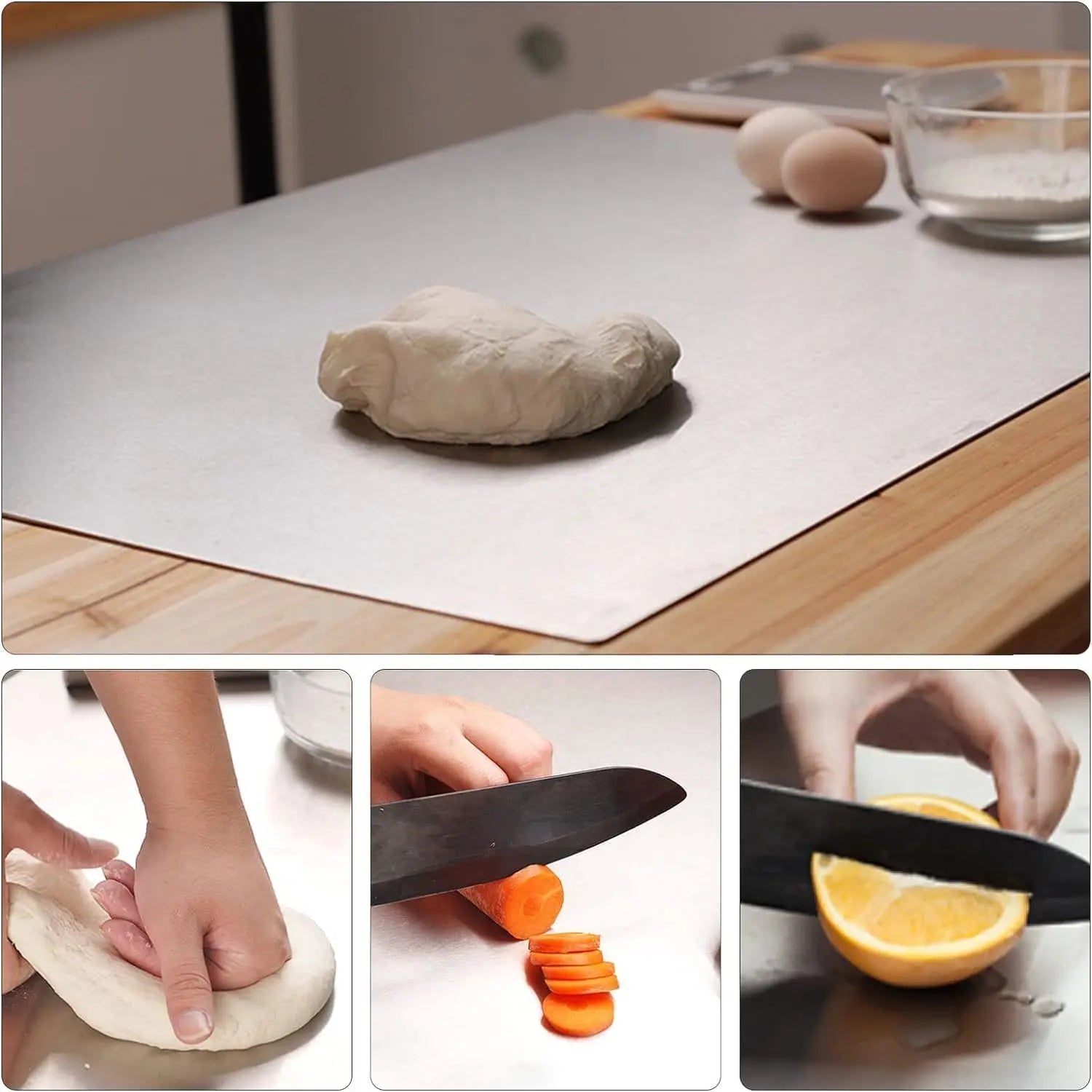 304 Stainless Steel Cutting Board with Non-Slip Edge - Velvet Haven