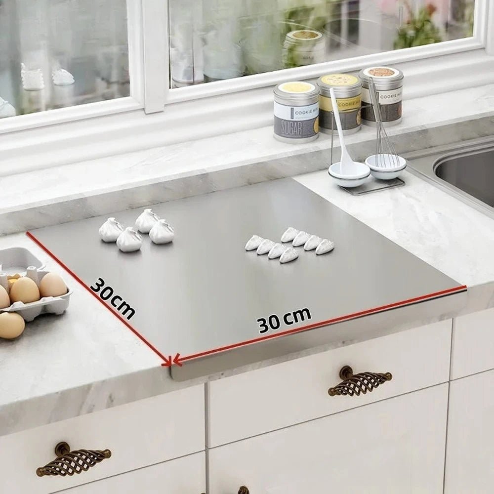 304 Stainless Steel Cutting Board with Non-Slip Edge - Velvet Haven