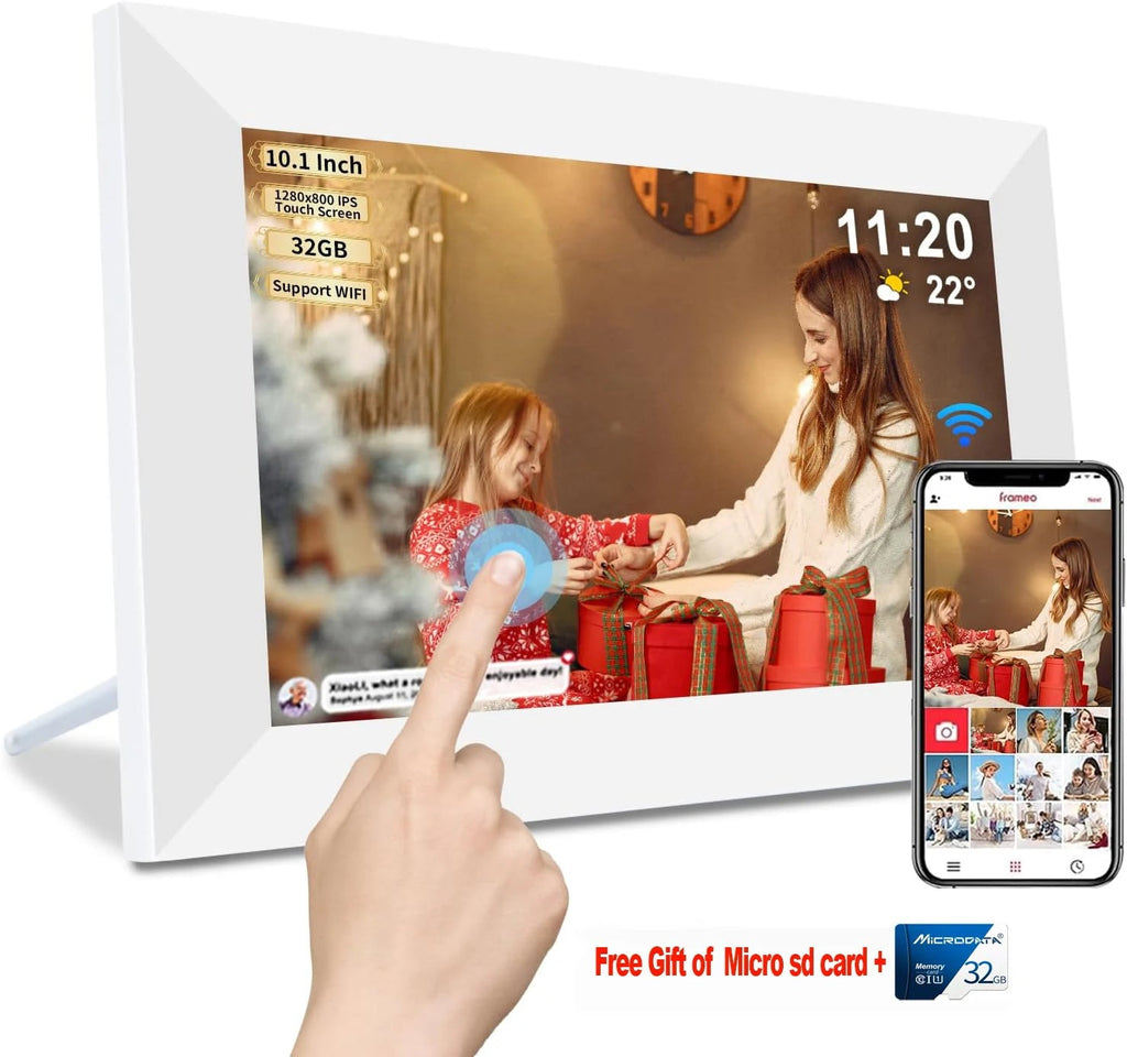 Frameo 10.1 Inch WiFi Digital Photo Frame with Calendar Digital Picture Frame with 1280x800 IPS HD Touch Screen, Good Gift - Velvet Haven