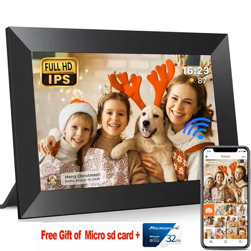 Frameo 10.1 Inch WiFi Digital Photo Frame with Calendar Digital Picture Frame with 1280x800 IPS HD Touch Screen, Good Gift - Velvet Haven