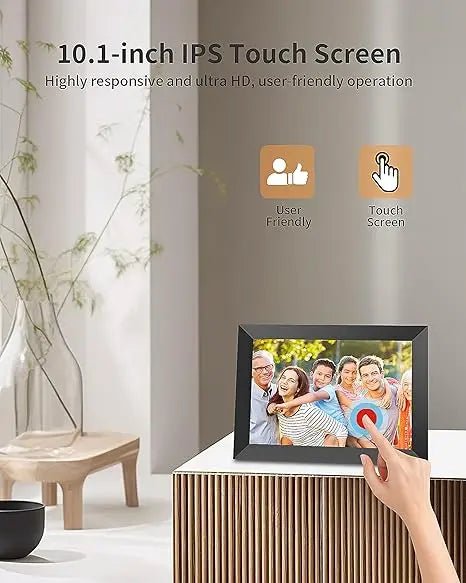 Frameo 10.1 Inch WiFi Digital Picture Frame, Smart Cloud Electronic Photo Frame with HD IPS Touch Screen Slideshow 16GB Memory A - Velvet Haven