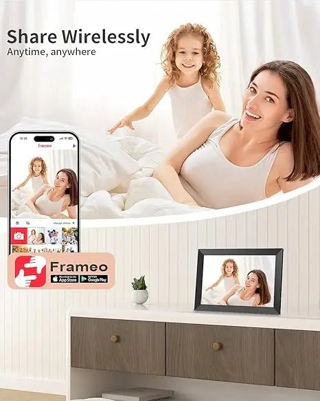 Frameo 10.1 Inch WiFi Digital Picture Frame, Smart Cloud Electronic Photo Frame with HD IPS Touch Screen Slideshow 16GB Memory A - Velvet Haven