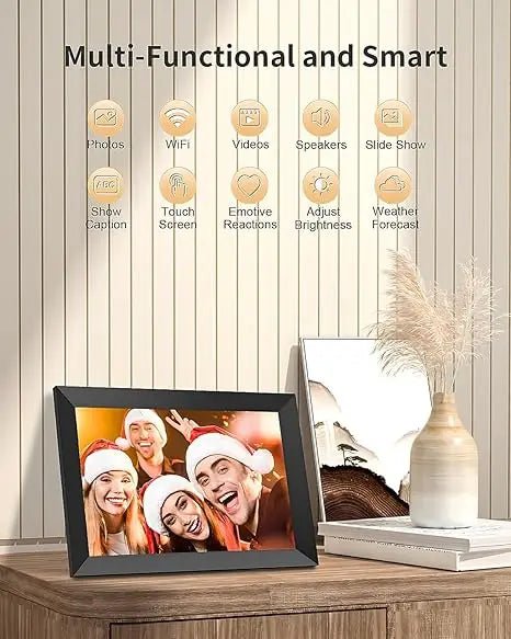Frameo 10.1 Inch WiFi Digital Picture Frame, Smart Cloud Electronic Photo Frame with HD IPS Touch Screen Slideshow 16GB Memory A - Velvet Haven