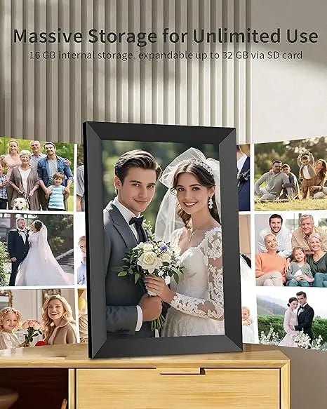 Frameo 10.1 Inch WiFi Digital Picture Frame, Smart Cloud Electronic Photo Frame with HD IPS Touch Screen Slideshow 16GB Memory A - Velvet Haven