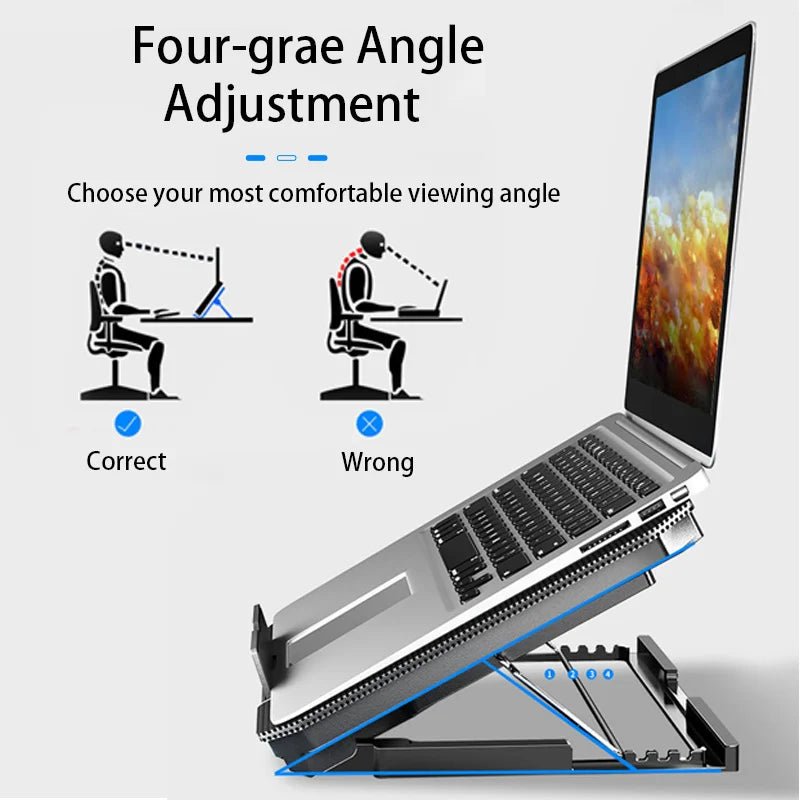 Gaming Laptop Cooler Large Size For 12-16 Inch Notebook Two USB Laptop Cooling Pads Wind Speed Adjustable Silent Laptop Stand - Velvet Haven