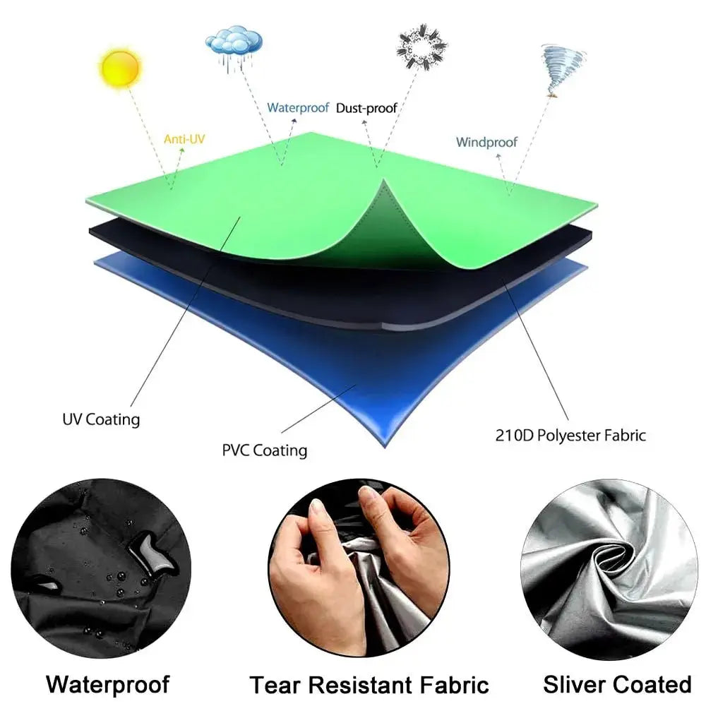 Garden Veranda Patio Heaters Canopy Terrace 210D/420D Oxford Dust Cover Outdoor Heater Waterproof Furniture Protector - Velvet Haven