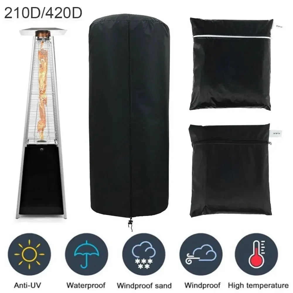 Garden Veranda Patio Heaters Canopy Terrace 210D/420D Oxford Dust Cover Outdoor Heater Waterproof Furniture Protector - Velvet Haven