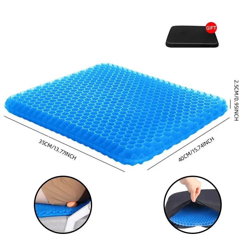 Breathable Honeycomb Gel Seat Cushion for Pressure Relief - Velvet Haven