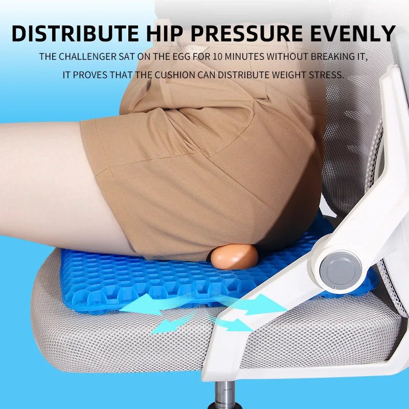 Breathable Honeycomb Gel Seat Cushion for Pressure Relief - Velvet Haven