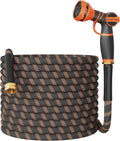 Giraffe Tools Non-Expandable Garden Hose 25-100FT 1/2” Lightweight Flexible Water Hoses Burst 600 Psi with 9 Spray Function Nozzle Heavy Duty Hose - Velvet Haven