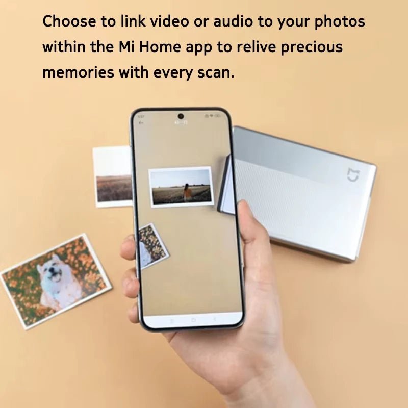 Global Version Xiaomi Mi Portable Photo Printer Bluetooth 5.0 BLE ZINK Inkless Technology AR Video Printing Support Mi Home APP - Velvet Haven