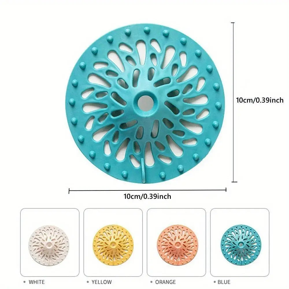 Hair Catcher Shower Drain Strainer Filter for Bathroom Bathtub Kitchen Sink Anti Clogging Cover Accessories Easy Install - Velvet Haven