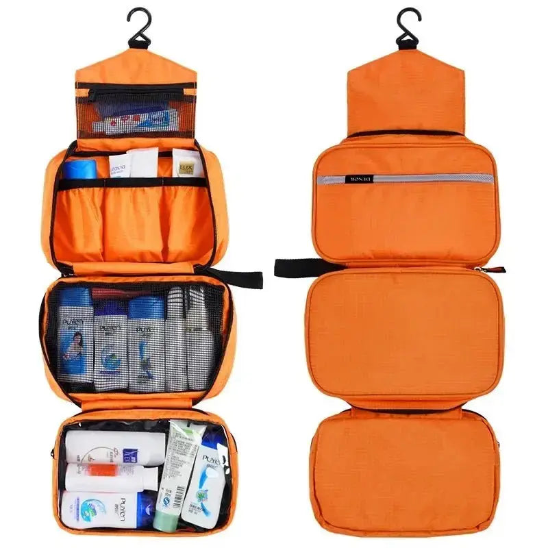 Hanging Men's Toiletry Bag Large Waterproof Cosmetic Bags Travel Organizer Lady Toiletries Makeup Toilet Foldable Bathroom Kit - Velvet Haven