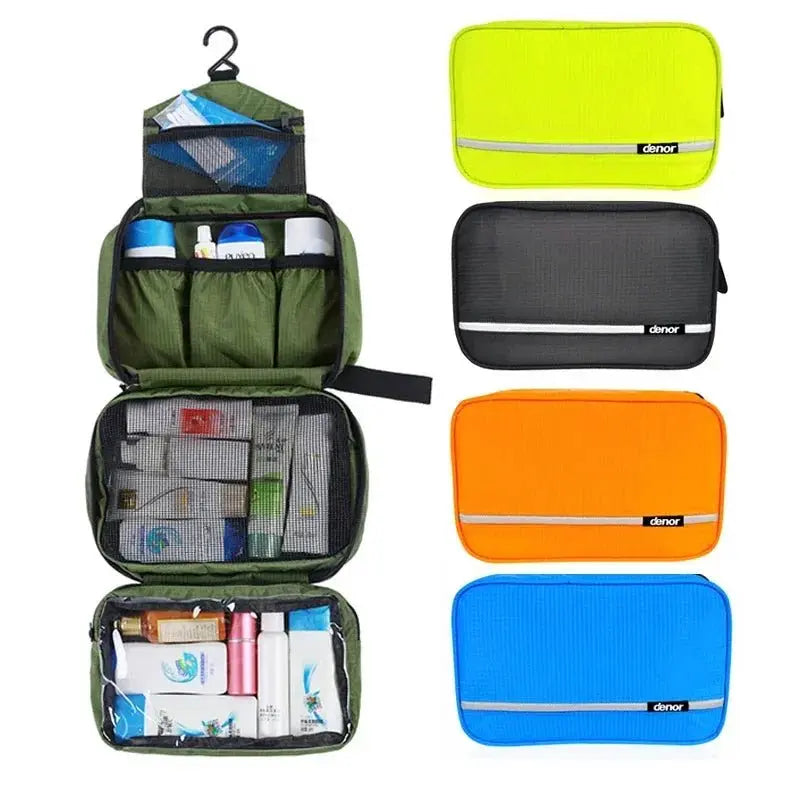 Hanging Men's Toiletry Bag Large Waterproof Cosmetic Bags Travel Organizer Lady Toiletries Makeup Toilet Foldable Bathroom Kit - Velvet Haven