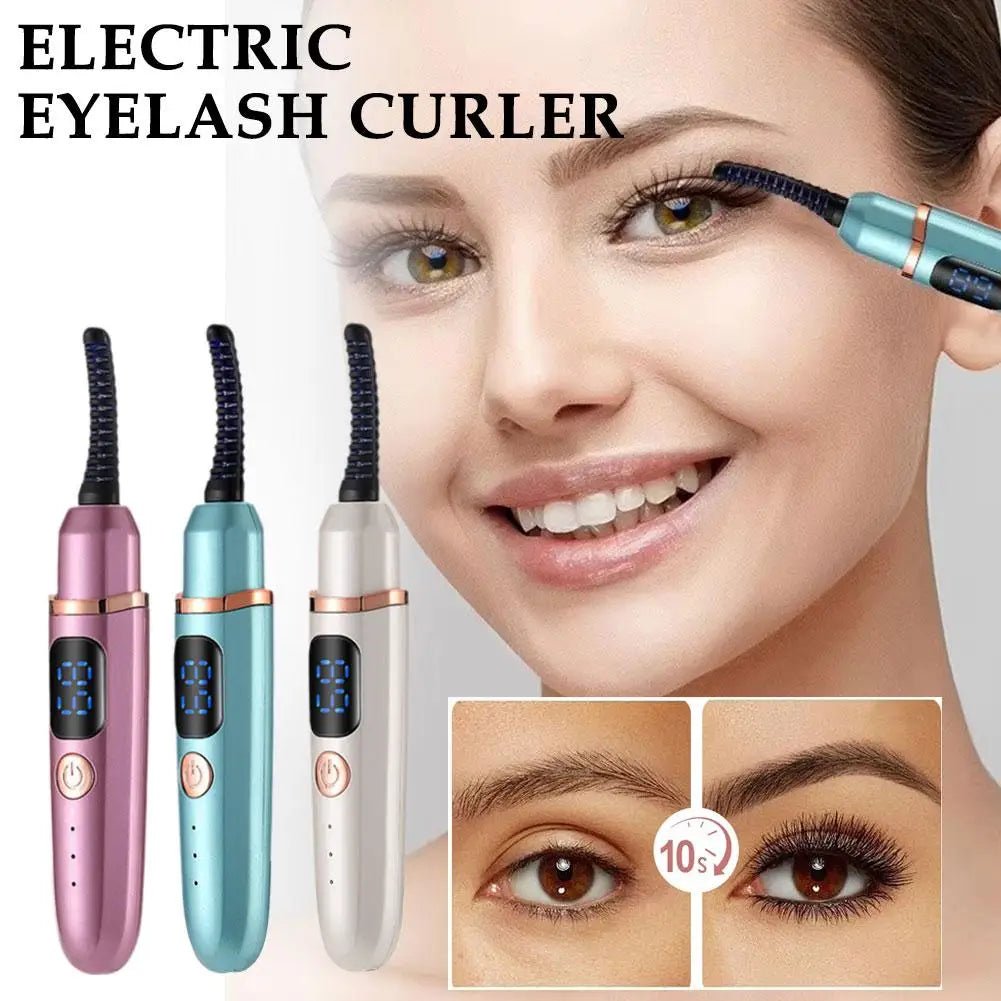 Heated Eyelash Curler with 3 Heat Settings, LED Display & Type-C Charging - Velvet Haven