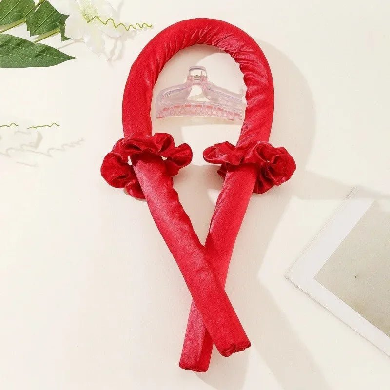 Heatless Curling Rod Headband with Hair Ties - Polyester No-Heat Hair Curler - Velvet Haven