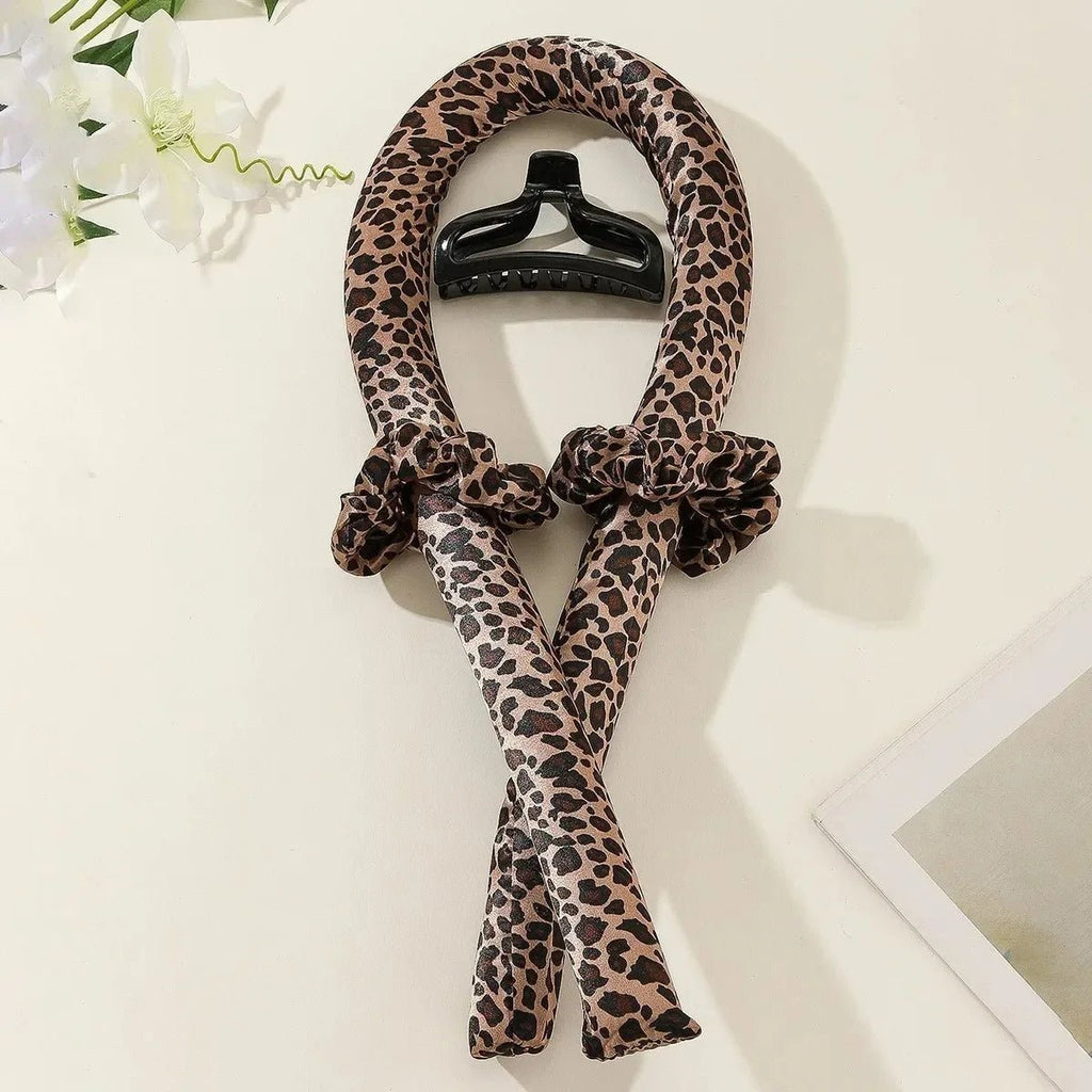 Heatless Curling Rod Headband with Hair Ties - Polyester No-Heat Hair Curler - Velvet Haven