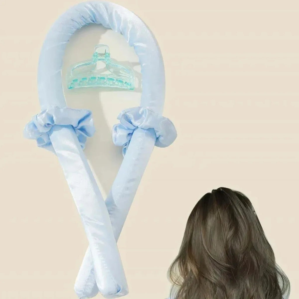 Heatless Curling Rod Headband with Hair Ties - Polyester No-Heat Hair Curler - Velvet Haven