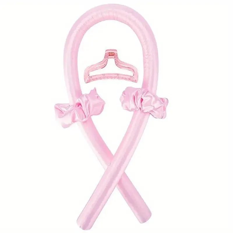Heatless Curling Rod Headband with Hair Ties - Polyester No-Heat Hair Curler - Velvet Haven