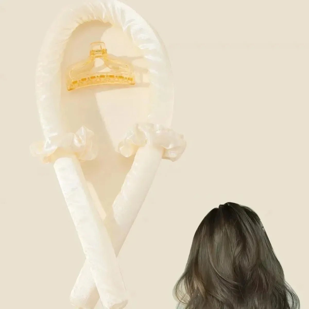Heatless Curling Rod Headband with Hair Ties - Polyester No-Heat Hair Curler - Velvet Haven