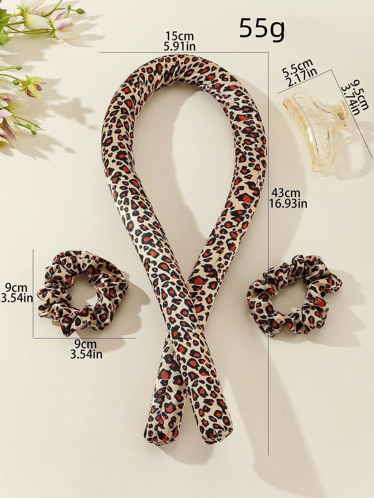 Heatless Curling Rod Headband with Hair Ties - Polyester No-Heat Hair Curler - Velvet Haven