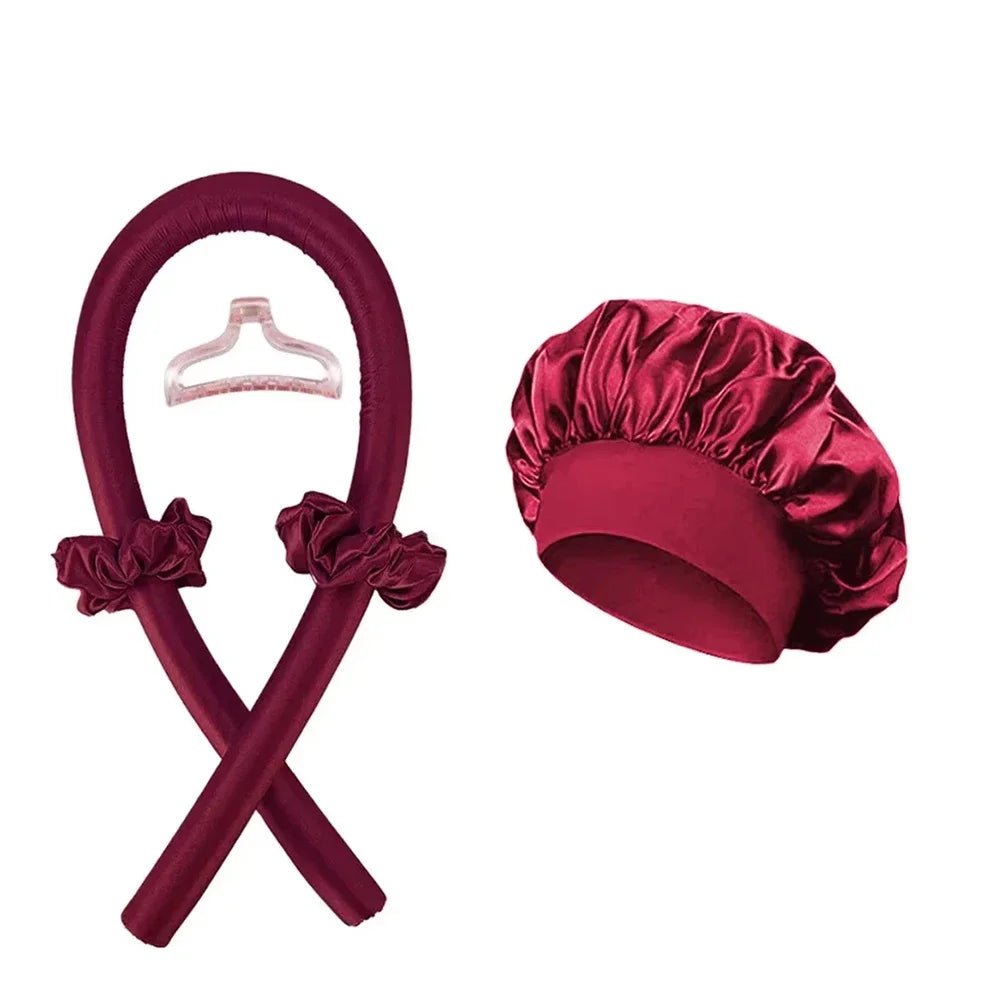 Heatless Curling Rod Night Cap Set for Long Hair - Velvet Haven