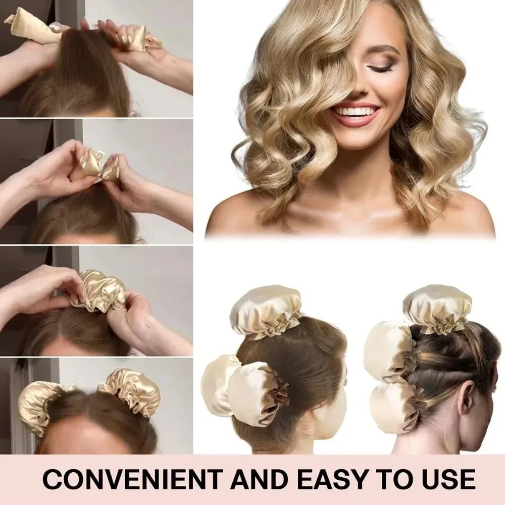 Heatless Hair Curler Rod with Hairnet for Long Hair - Velvet Haven