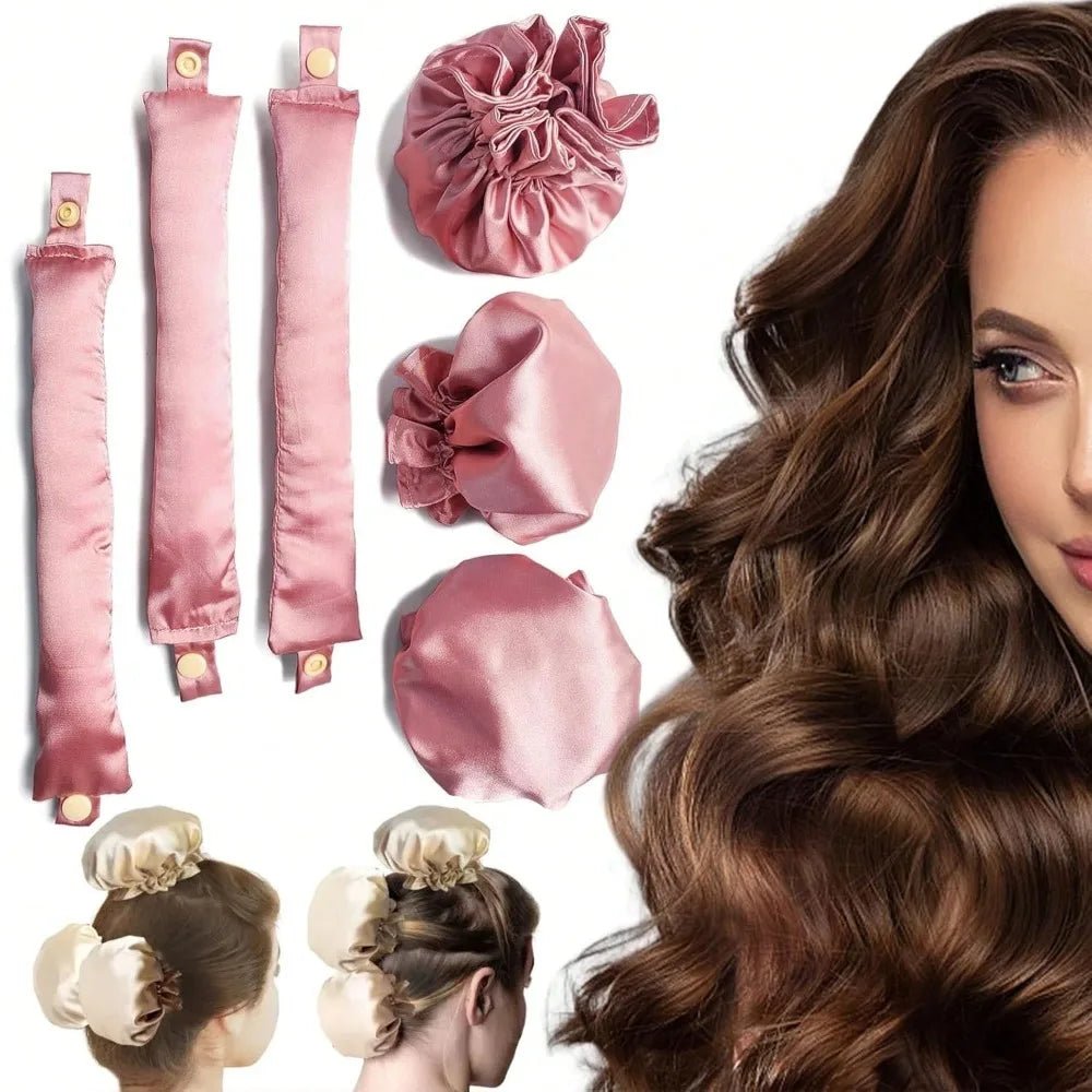Heatless Hair Curler Rod with Hairnet for Long Hair - Velvet Haven