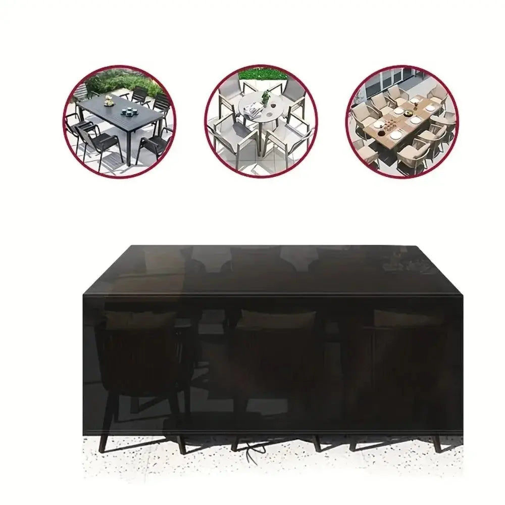 Heavy Duty Waterproof Outdoor Lawn Terrace Furniture Cover with Patio Table Protection, UV-proof Garden Furniture Cover - Velvet Haven
